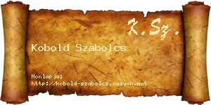Kobold Szabolcs névjegykártya